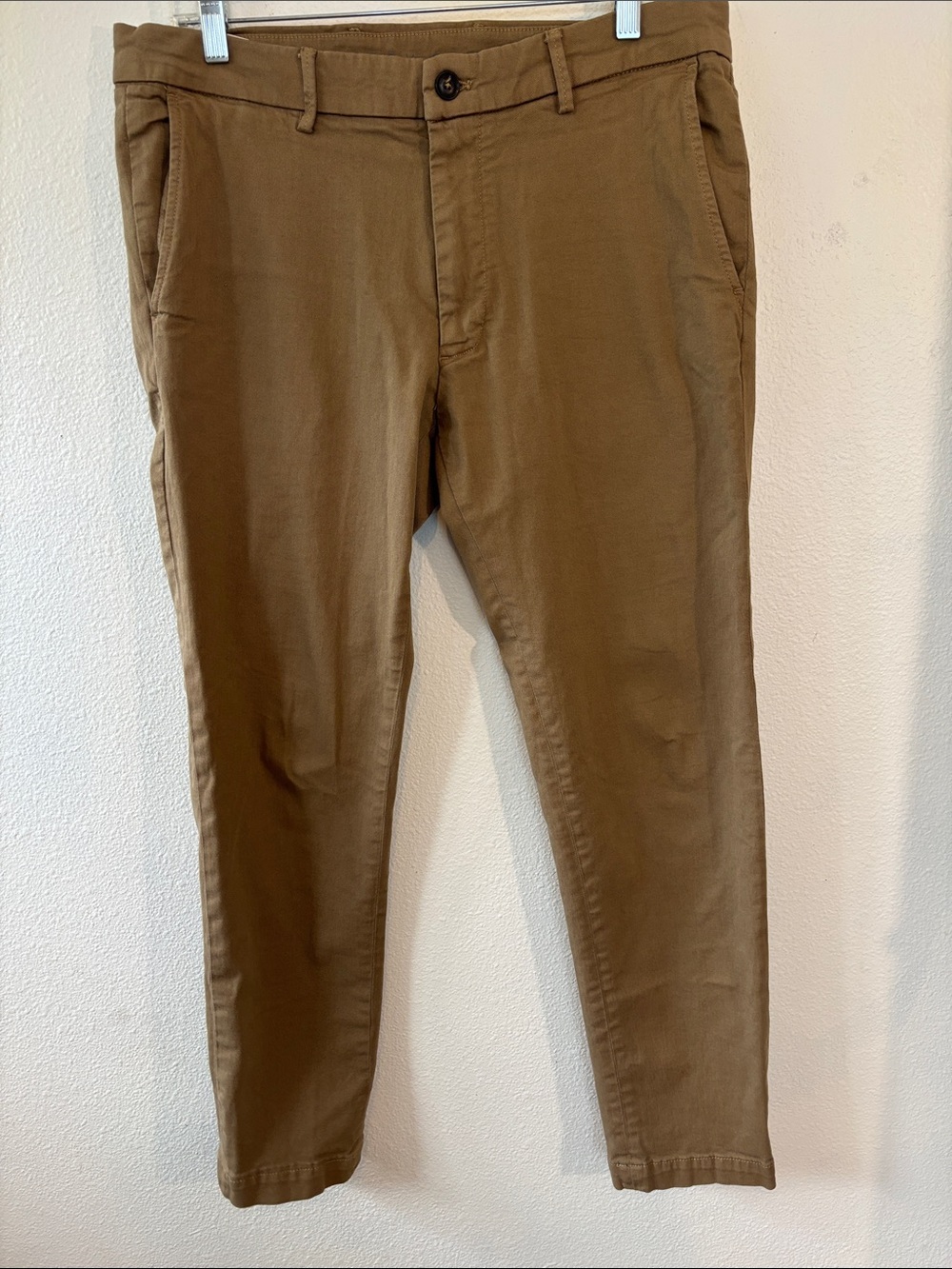 Perry Ellis Slim Fit Chinos in Dark Kakhi - 658sku
